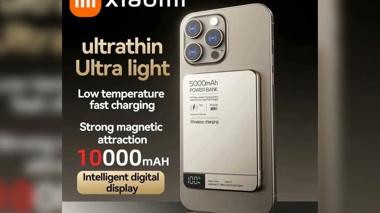A must-have product! Xiaomi Ultra Wireless Magnetic Power Bank Travel Portable Fast Charging Capac