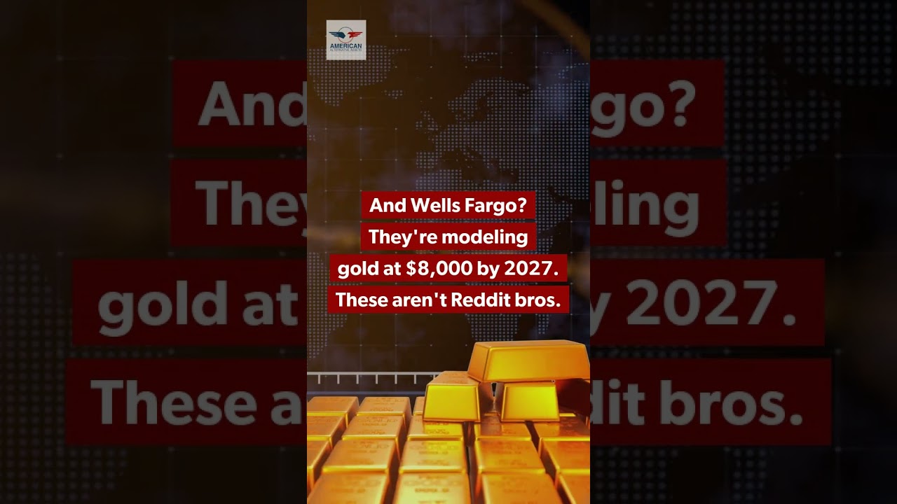 rewrite this title in 20 words or less (do not provide multiple options): This Bank Just Told Investors to Put 45% in Gold. Wall Street Is Panicking.