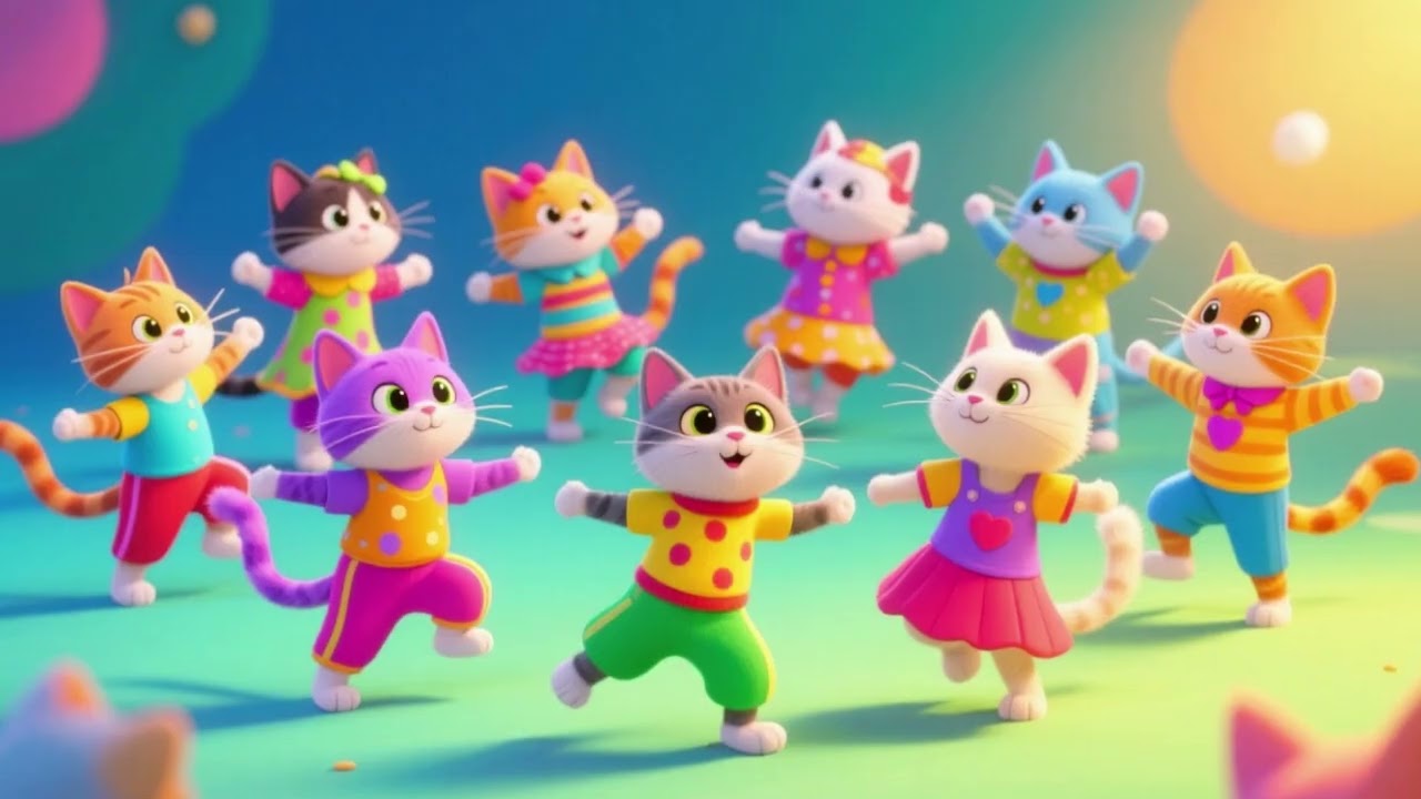 Восемь маленьких танцующих котят 2 🐱💃 | Весёлое приключение с животными для детей