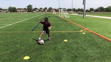 Mastering the Art of Dribbling: Three cone; long with change in direction