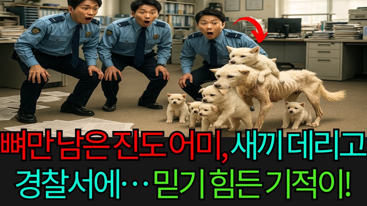 뼈만 남은 진도 어미, 새끼들과 경찰서에 와 도움을 청했다… 그리고 기적이 기다리고 있었다! | 감동사연 | 오디오북