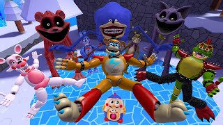 I Created The MEGA ULTIMATE new ALL FNAF SIREN GLAMROCK FUNNY ANIMATRONICS In ~ Boneworks VR!