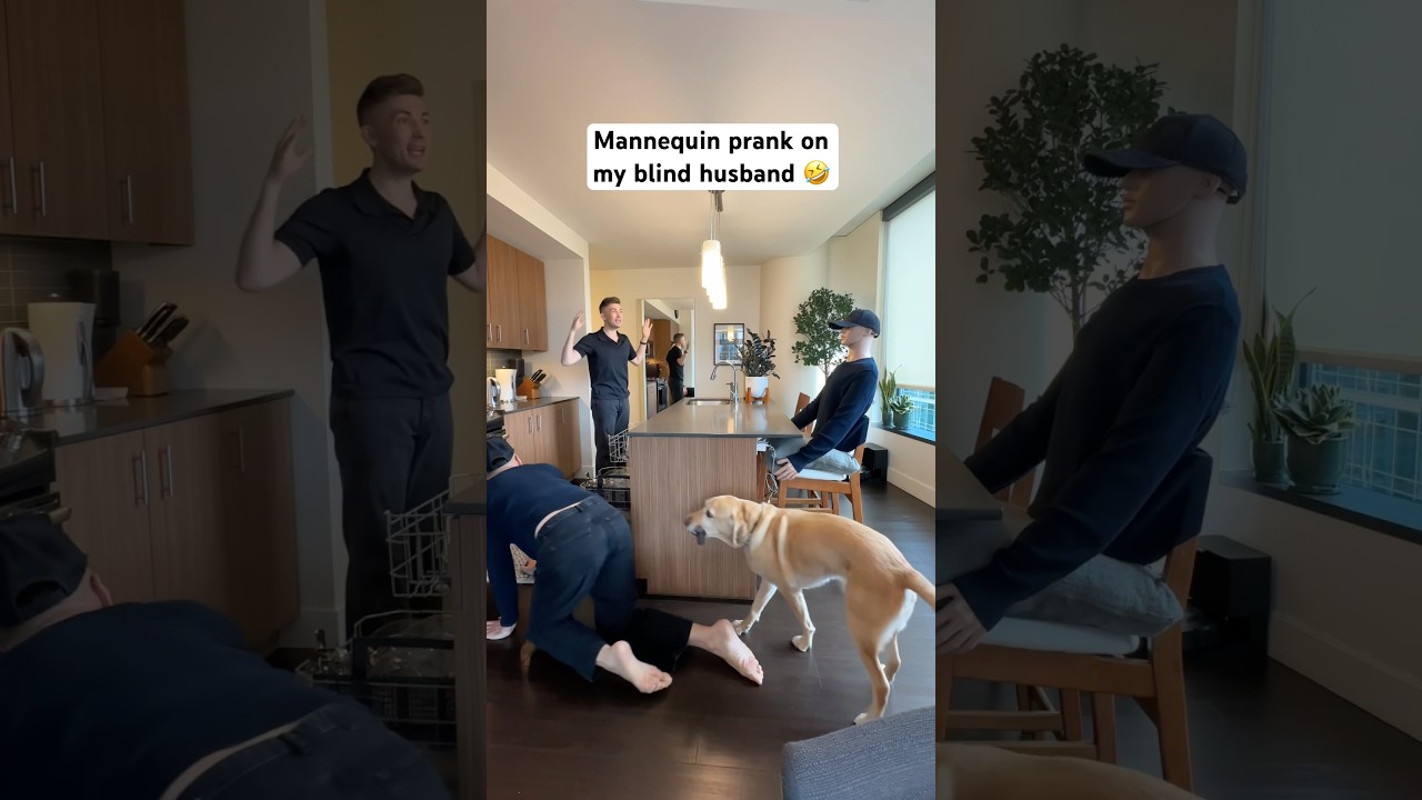 Mannequin prank on my blind husband 