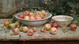 Rustic Apple &amp; Pear Still Life | 4K Country Kitchen Frame TV Art for Samsung Frame TV