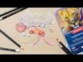 Pretty in Peach // Sewing Still Life With Derwent Chromaflow Colored Pencils Tutorial