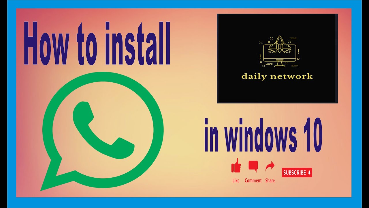 install whatsapp on my pc