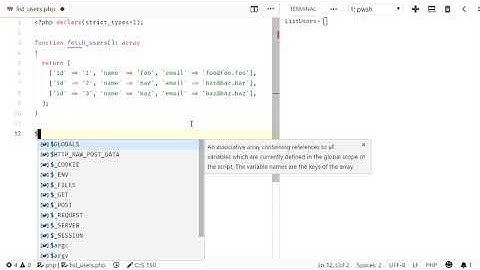 Listando usuários com PHP