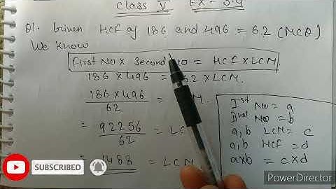 class 5 . Relationship between HCF and LCM. exercise 3.4 .