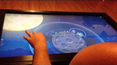 Windows 8 on coffee table with multitouch