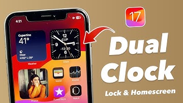 iOS 17 Dual Clock Widget for IPhone Homescreen - Enable Now any iPhone