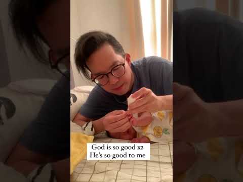 Father Baby Daughter Nail Clipping