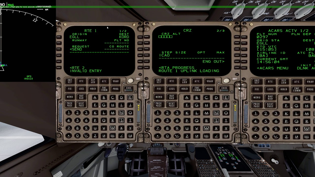 Run through of loading a flight plan into the PMDG 747 in P3Dv5.