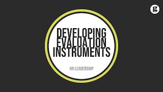 Developing Evaluation Instruments