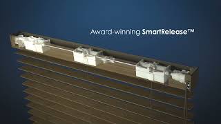 SmartPrivacy® Normandy® Wood Blinds featuring SmartRelease™