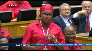 President Zuma withdraws his finger in Parliament