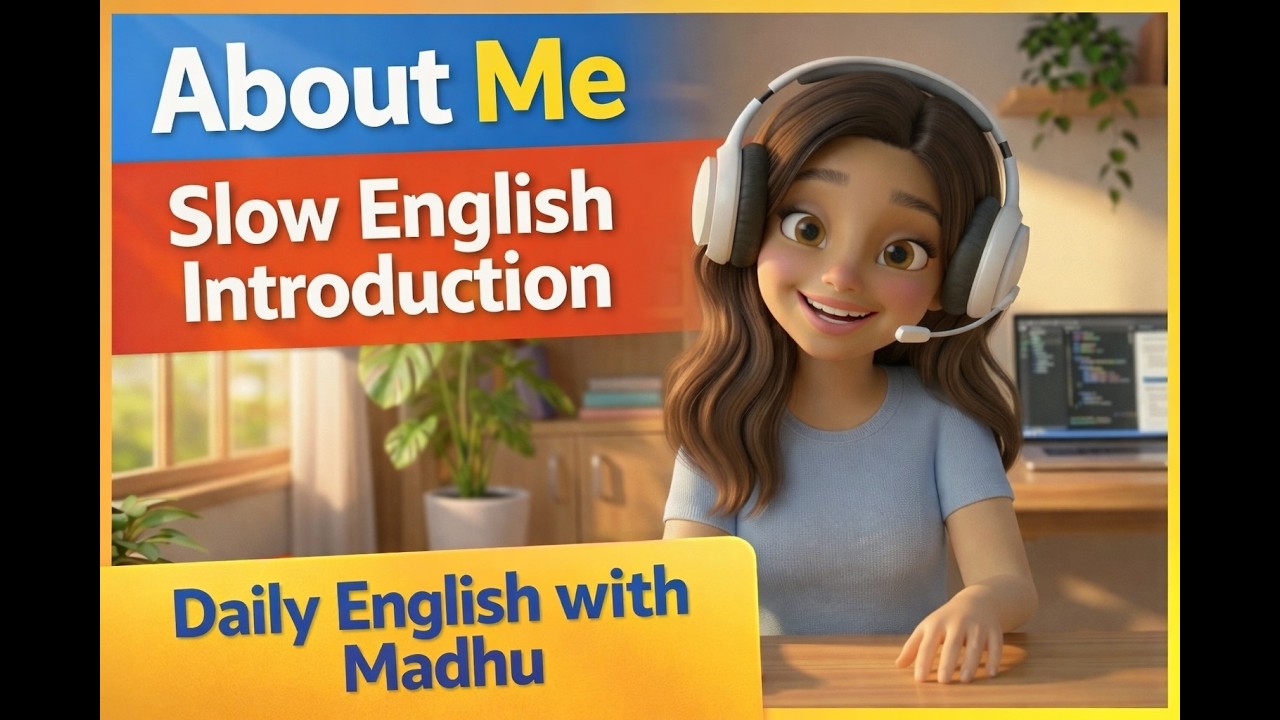 Slow English Introduction | About Me | Easy English Practice for Beginners