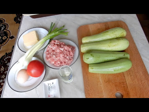 Видео рецепт Кабачки с фаршем и сыром