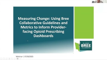 Using Bree Collaborative Guidelines and Metrics to Inform Opioid Prescribing Dashboards