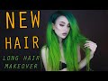 GREEN HAIR MAKEOVER  - CUT, DYED & EXTENSIONS