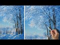 How to paint winter landscape. Oil painting | Живопись маслом. Зимний пейзаж.