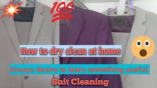 HOW TO DRY CLEAN AT HOME (How to wash Men's Suits At Home) #DryCleaningAtHome