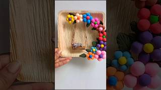 perfect reuse of wooden waste plate into beautiful wall hanging craft #craft #diy #shorts #decor