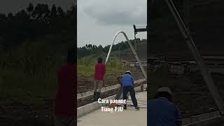 cara pasang tiang PJU