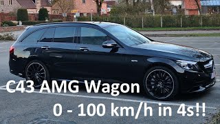 C43 AMG acceleration: 0-100 kmh in 4 seconds! (0-60)
