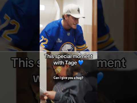 Such a special moment with Tage! 💙 #nhl #hockey #community