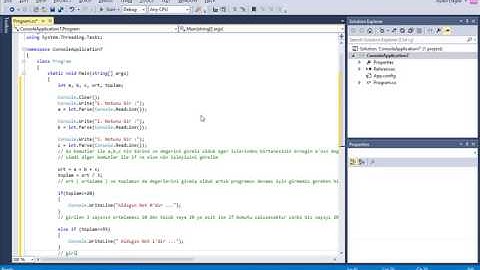C# Console Aplication if-else Örnekle Anlatımı