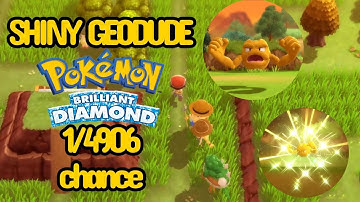 Shiny Geodude - Pokemon Brilliant Diamond - Random Encounter 1/4902 chance