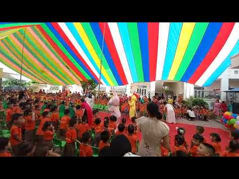 Trò chơi Ếch dưới ao - các bé trường MN Đằng Hải