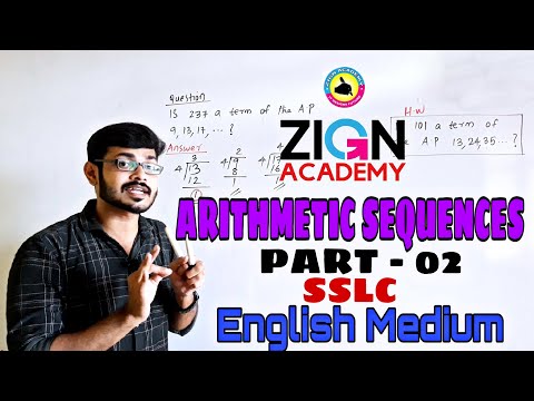 ZIGN ACADEMY | SSLC | MATHS | Arithmetic Sequences-Part 02