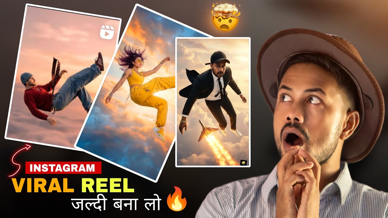 New Instagram Tranding Man Flying For Sky Video Editing Tutorial | flying video editing tutorial