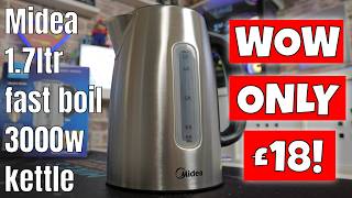 Amazons BEST Value FAST Boil 3000w BPA Free Kettle Midea MKE17M1ADS