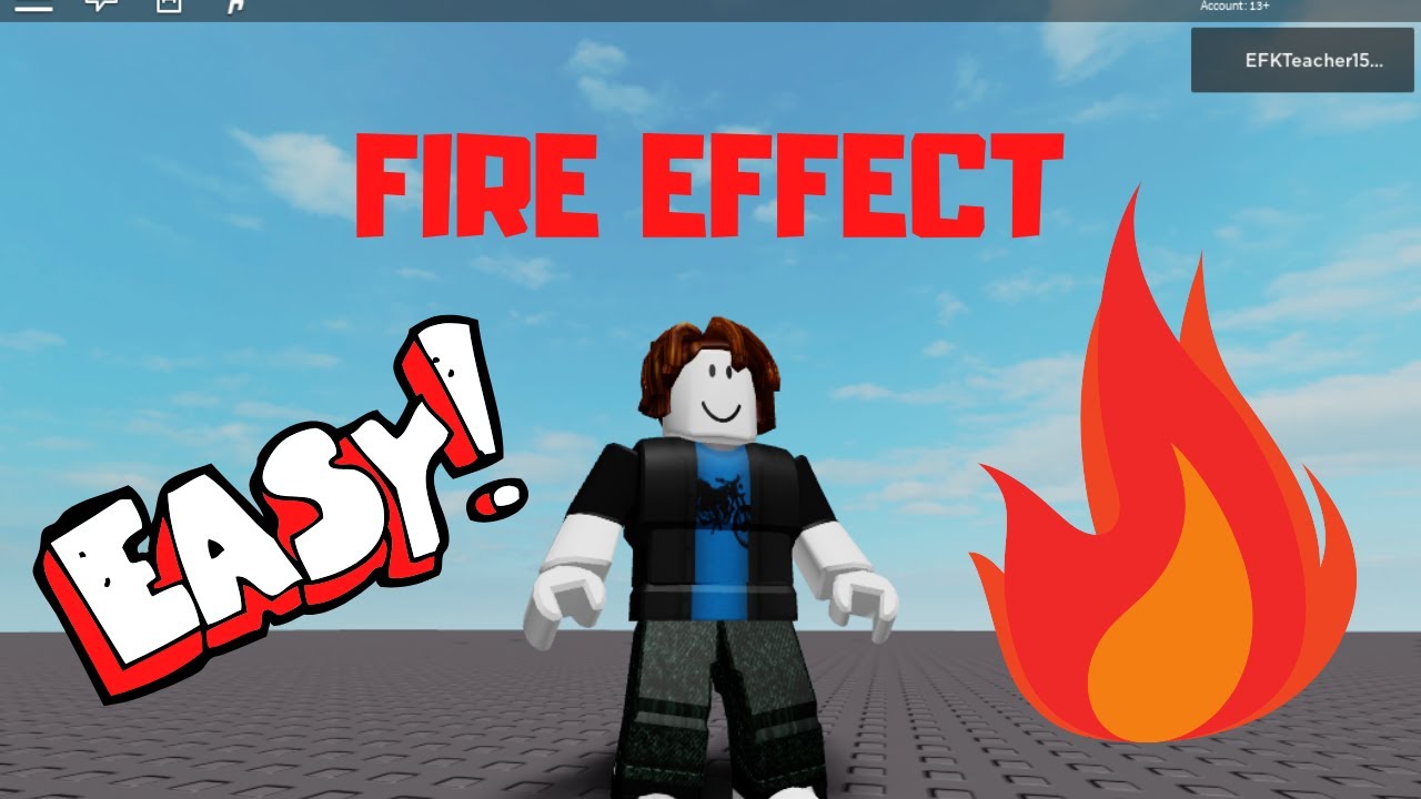 Roblox Studio Tutorial How To Add Fire Effect Youtube - roblox player effects