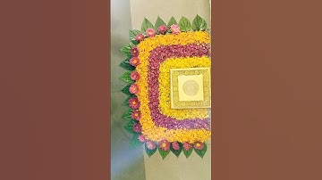 Diwali flower decoration unique ideas #diwali #festival #rangoli #design #ideas