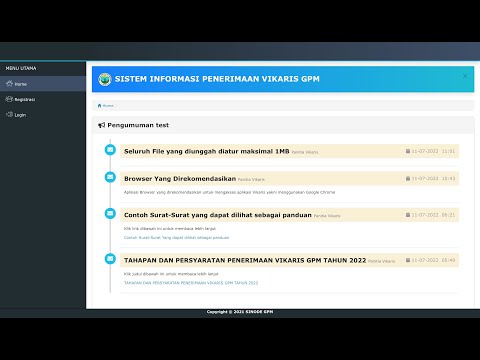 Tutorial Menggunakan Aplikasi Sistem Informasi Vikaris GPM