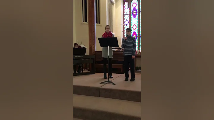 Ella and Corbin singing Caroling, Caroling