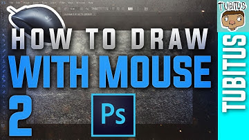 How to draw and paint using a mouse in Adobe Photoshop tutorial without graphic tablet