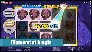 Diamond of Jungle slot (BGaming) Bonus Game Demo screenshot 3