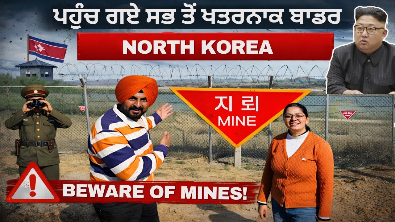⁣ਦੁਨੀਆ ਦਾ ਸਭ ਤੋਂ ਖਤਰਨਾਕ ਬਾਡਰ North Korea Border | Punjabi Travel Couple | Ripan Khushi