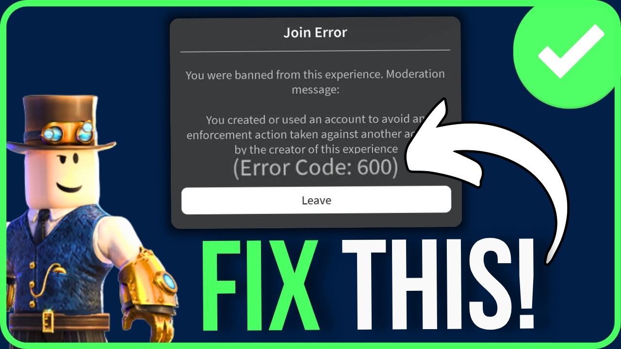 ROBLOX ERROR CODE 600 [FIXED] | How to Fix Roblox Error Code 600 on PC ...