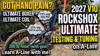 2027 Santa Cruz V10 - RockShox ULTIMATE Testing / Tuning on A-Line | Dunbar Cycle 