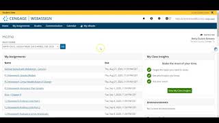 How to access homework in WebAssign