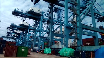 Container Handling/Discharge using the best Rail Mounted Gantry Cranes| Berth No. 17, On 20.07.2020