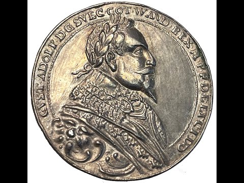 Gustav II Adolf och Maria Eleonora - Minnespenning från 1620-talet  från Roberto Delzanno Numismatik