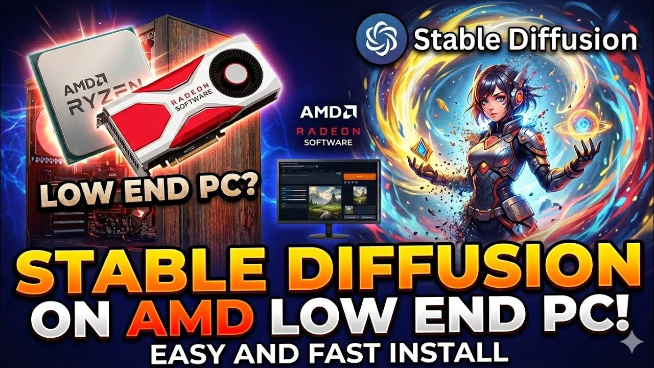 Stable Diffusion Easy Step-By-Step Installation for Low End AMD GPU's ...