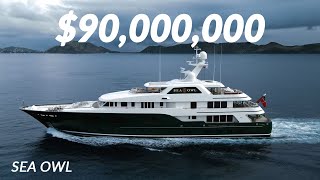 Inside the $90 Million Dollar "Sea Owl" Superyacht: ULTIMATE Luxury Tour!
