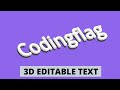 3D Editable Text | HTML & CSS3